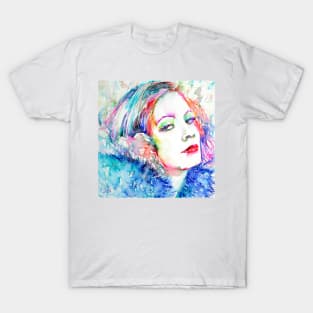 GRETA GARBO watercoloor and ink portrait T-Shirt